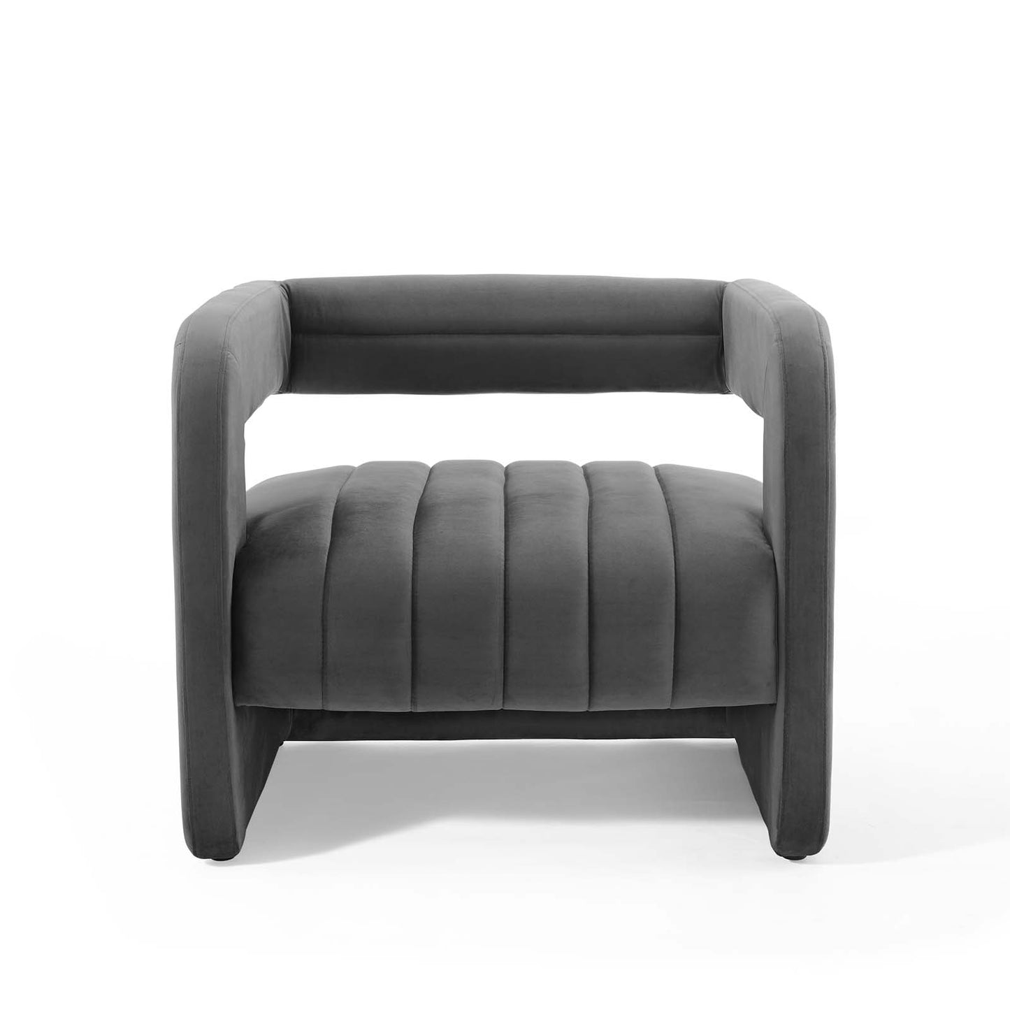 Fauteuil d'appoint capitonné en velours haute performance de la gamme Modway