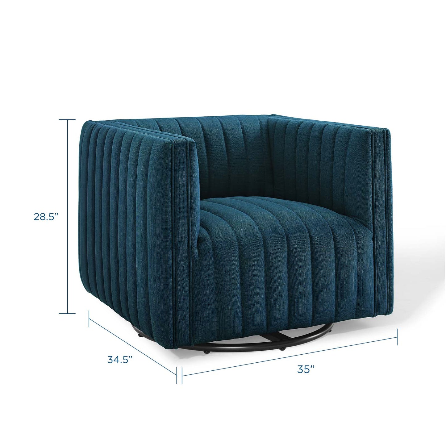 Conjure Tufted Swivel Upholstered Armchair