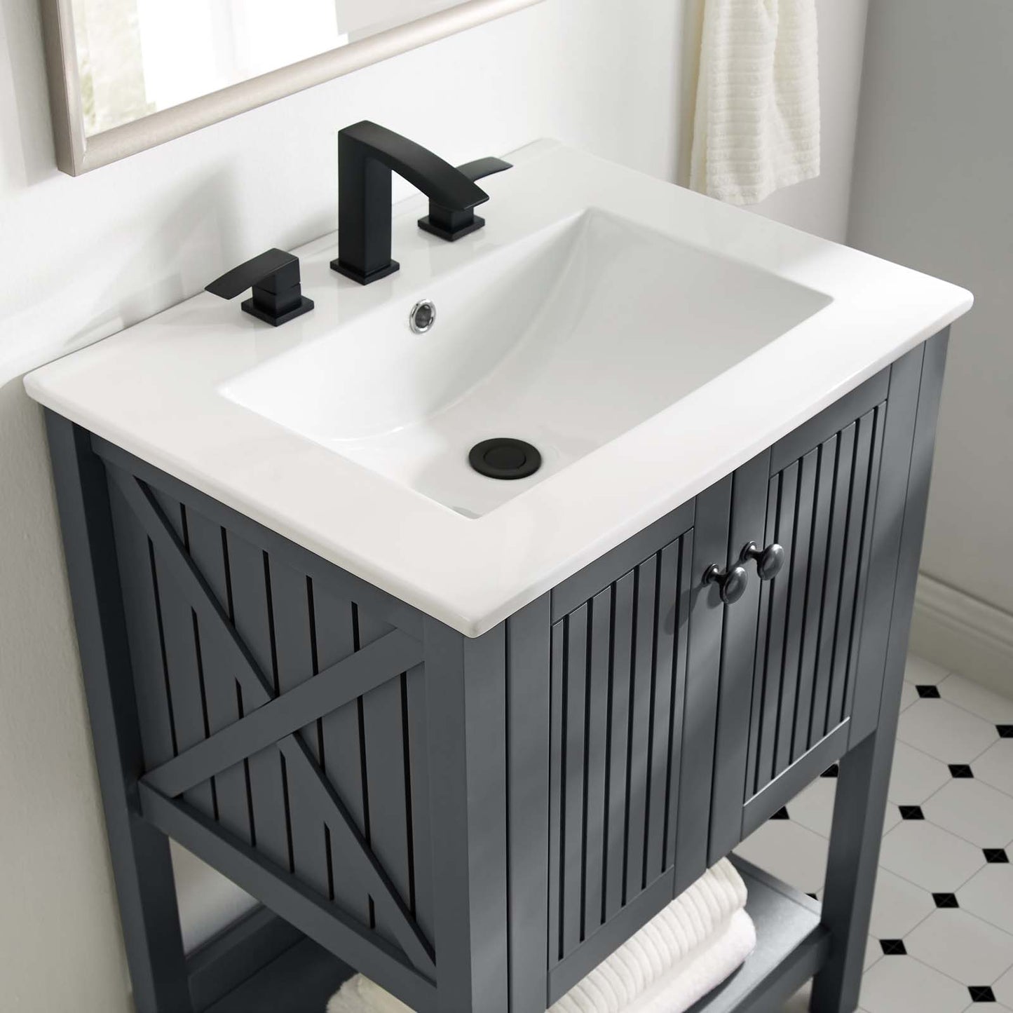 Steam 23" Bathroom Vanity Cabinet (Sink Basin Not Included)