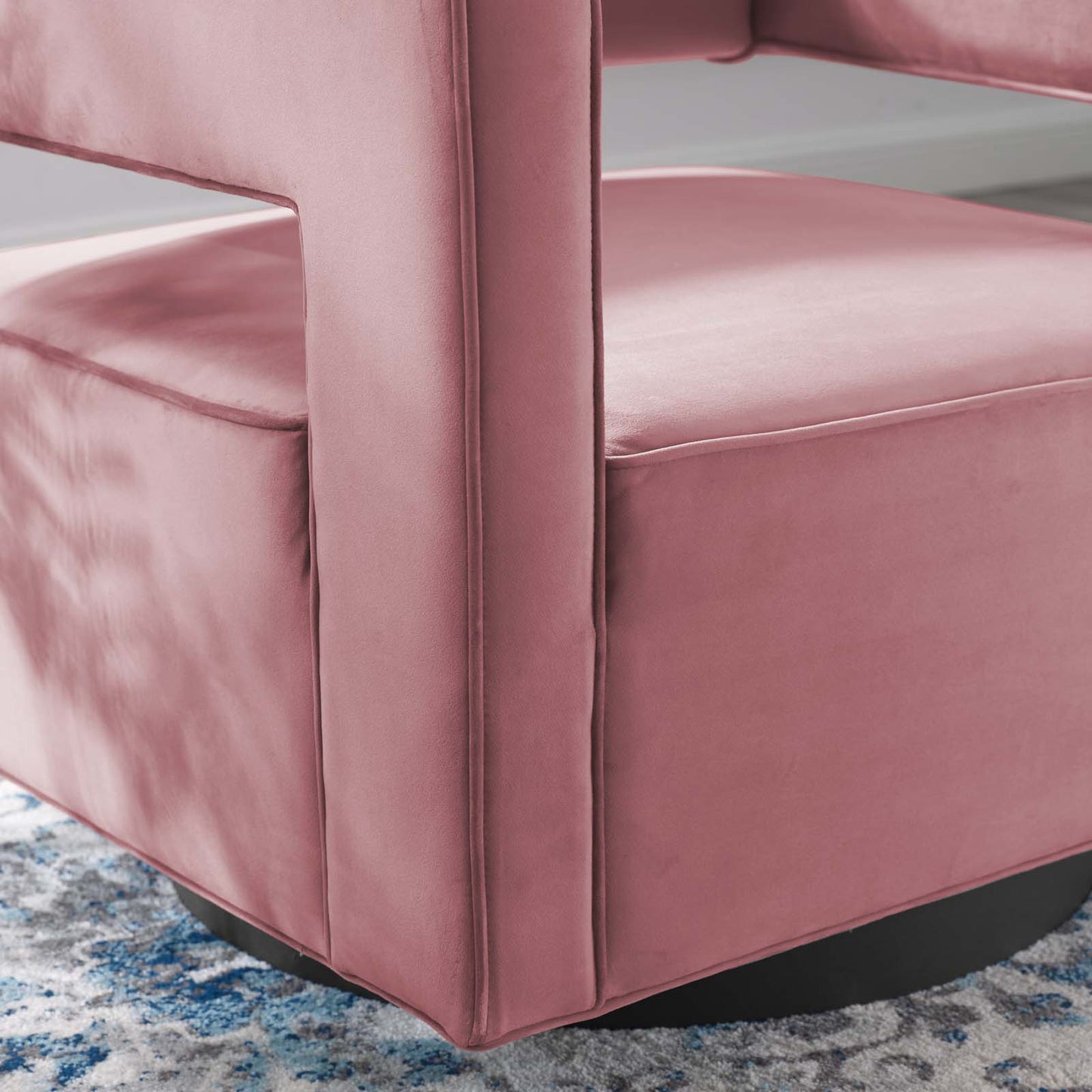 Booth Performance Velvet Performance Velvet Swivel Armchair