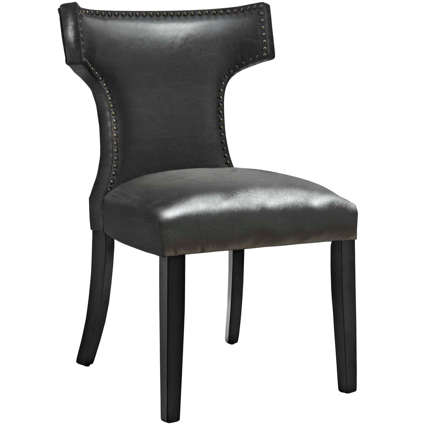 Curve Vinyl Dining Chair Set of 2