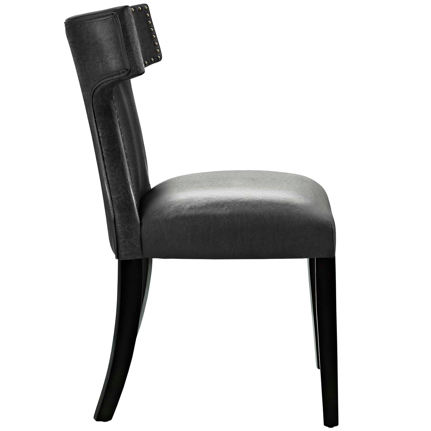 Curve Vinyl Dining Chair Set of 2