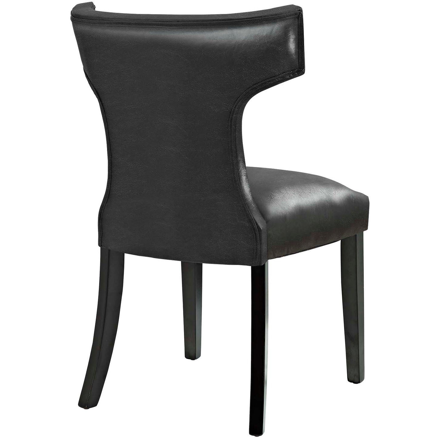 Curve Vinyl Dining Chair Set of 2