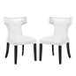 Curve Vinyl Dining Chair Set of 2