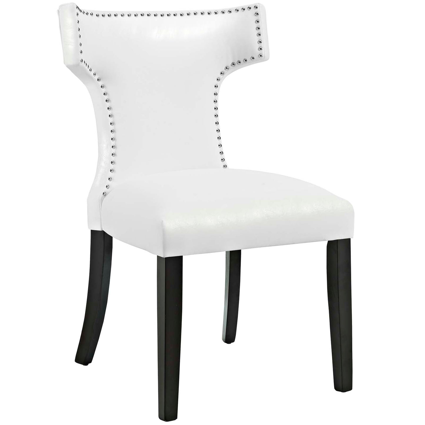 Curve Vinyl Dining Chair Set of 2