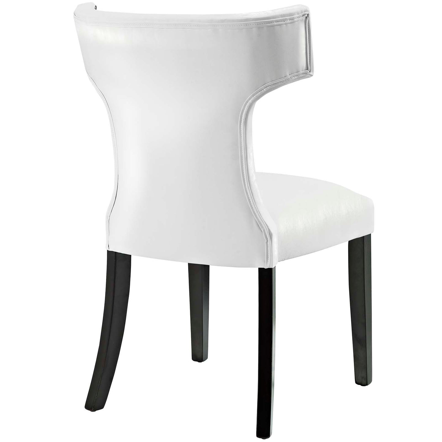 Curve Vinyl Dining Chair Set of 2