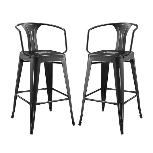 Lot de 2 tabourets de bar Promenade par Modway