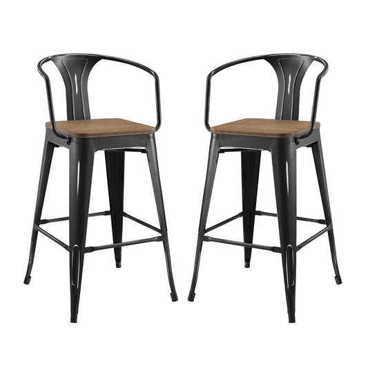 Lot de 2 tabourets de bar Promenade par Modway