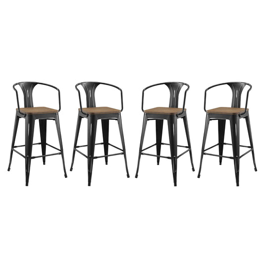 Lot de 4 tabourets de bar Promenade par Modway