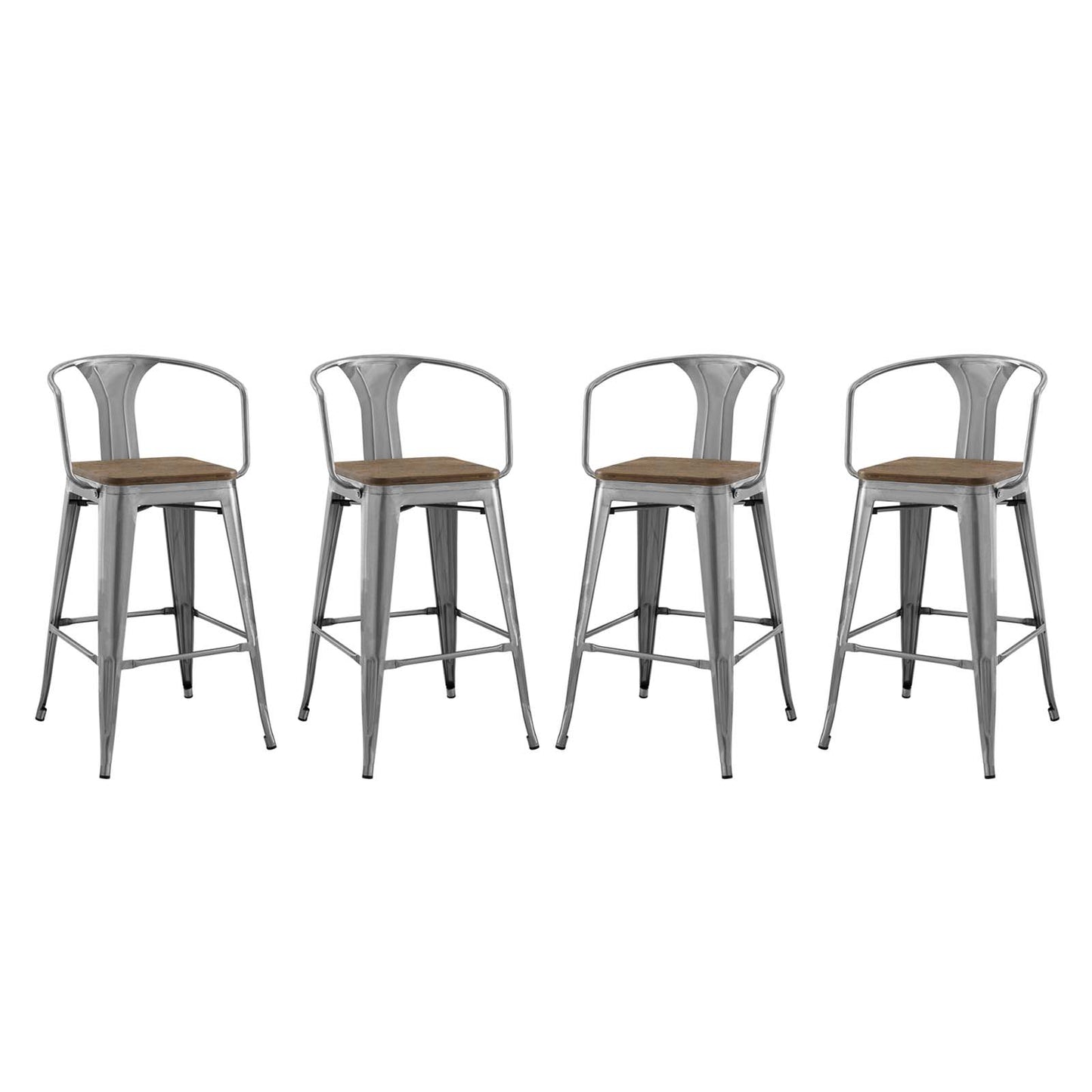 Lot de 4 tabourets de bar Promenade par Modway