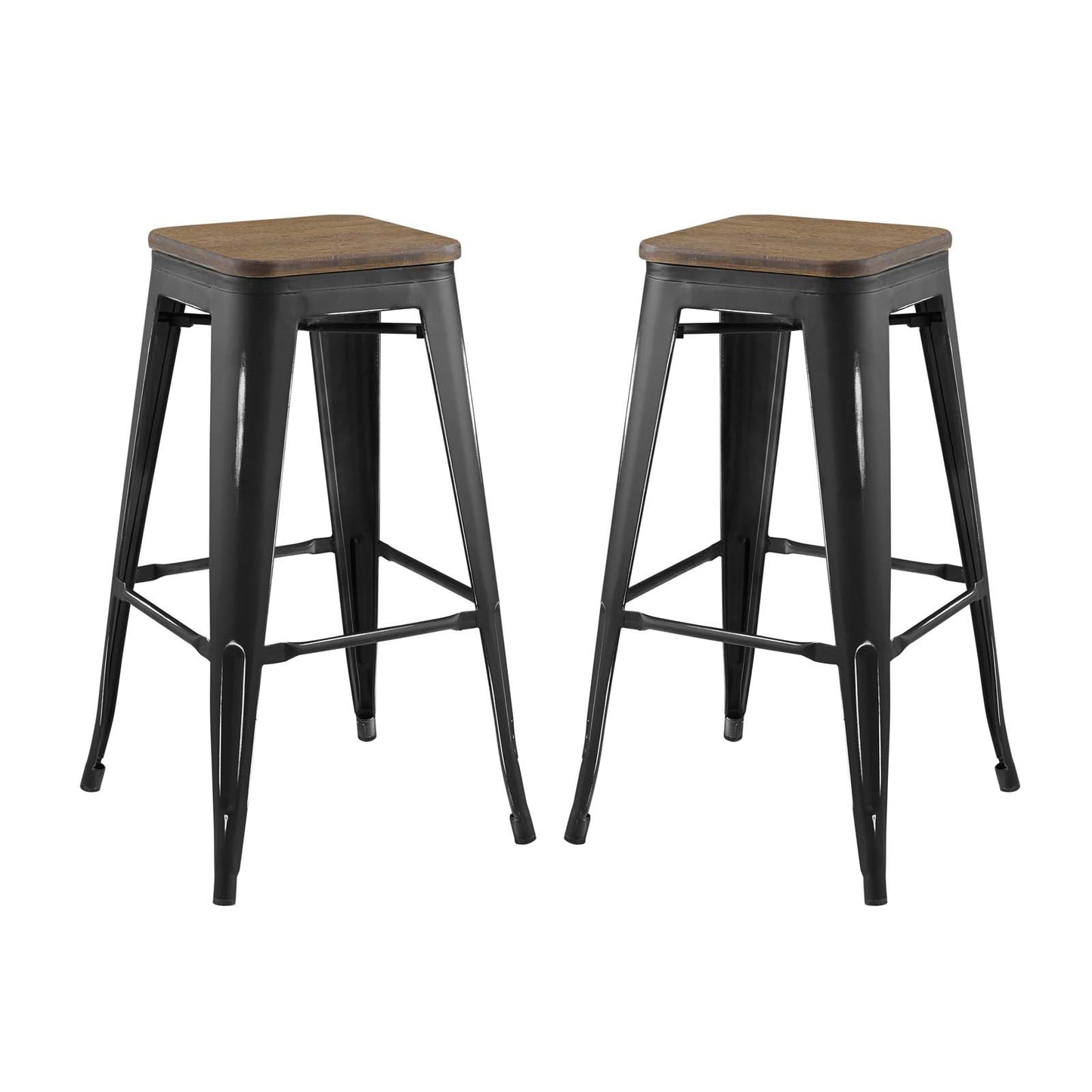 Lot de 2 tabourets de bar Promenade par Modway