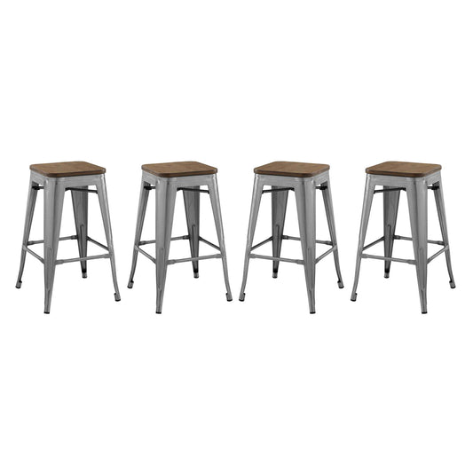 Lot de 4 tabourets de bar Promenade par Modway