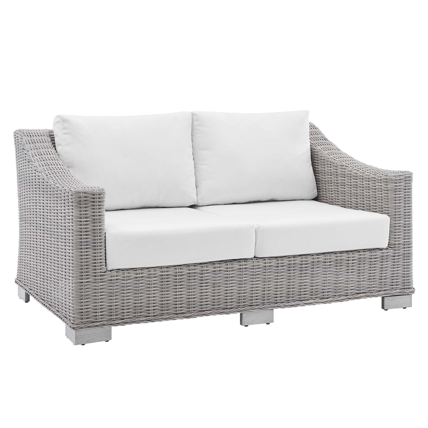 Conway Sunbrella® Outdoor Patio Wicker Rattan Loveseat