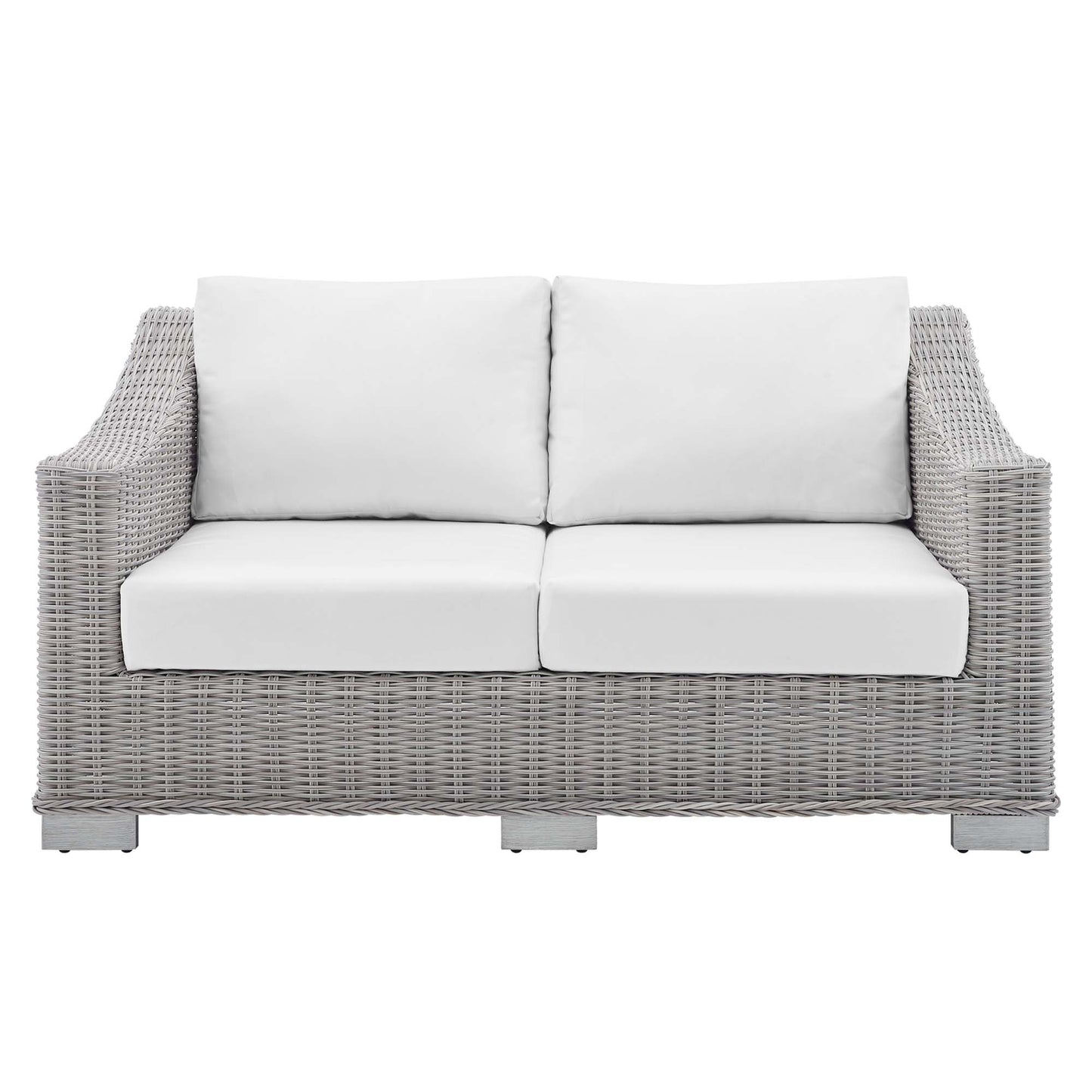 Conway Sunbrella® Outdoor Patio Wicker Rattan Loveseat