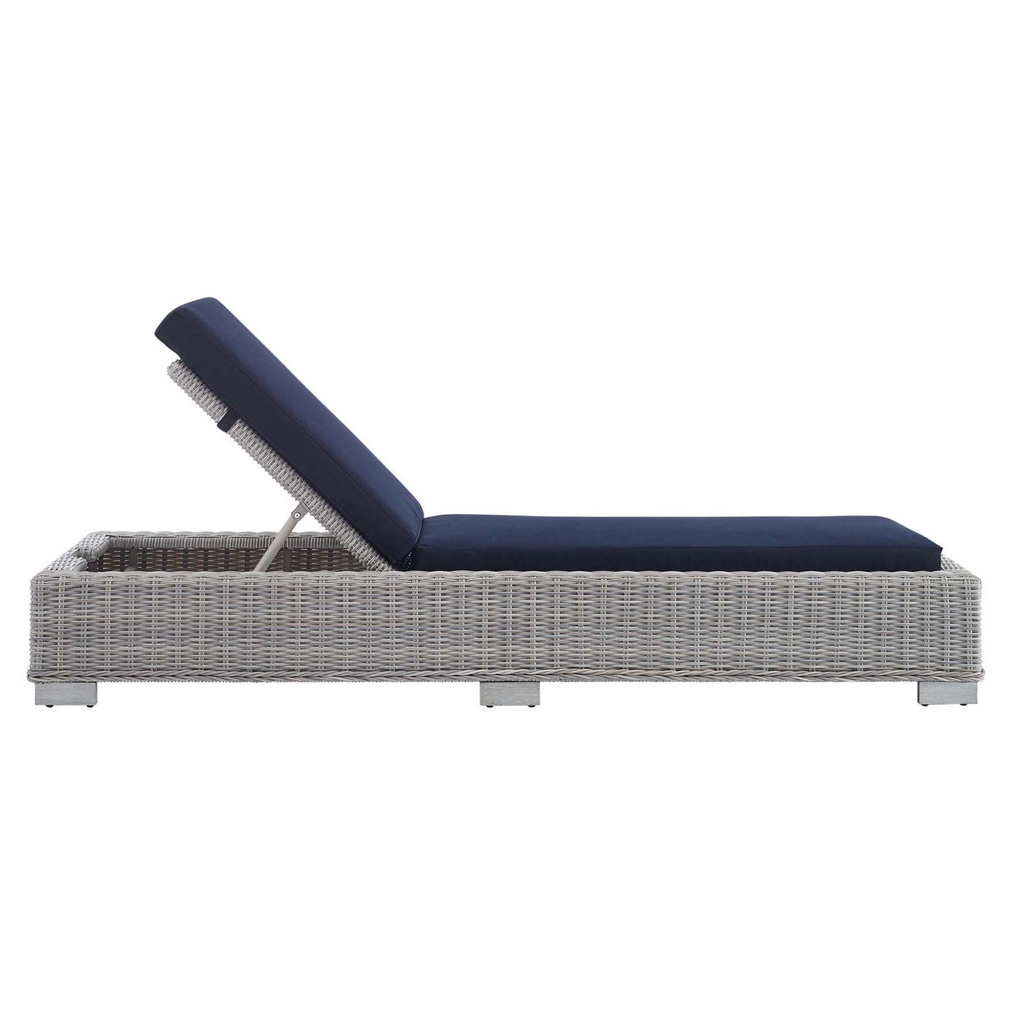 Conway Sunbrella® Outdoor Patio Wicker Rattan Chaise Lounge