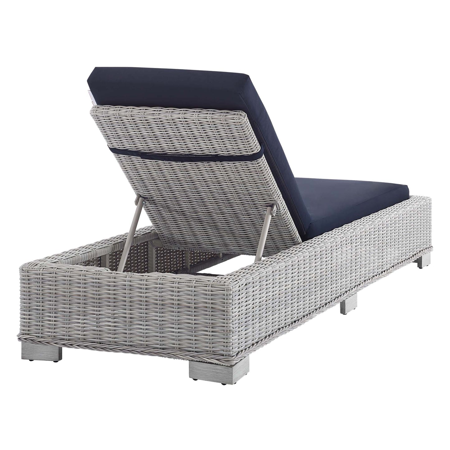 Conway Sunbrella® Outdoor Patio Wicker Rattan Chaise Lounge