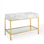 Kingsley 50" Gold Stainless Steel Bathroom Vanity