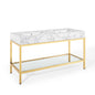 Kingsley 60" Gold Stainless Steel Bathroom Vanity