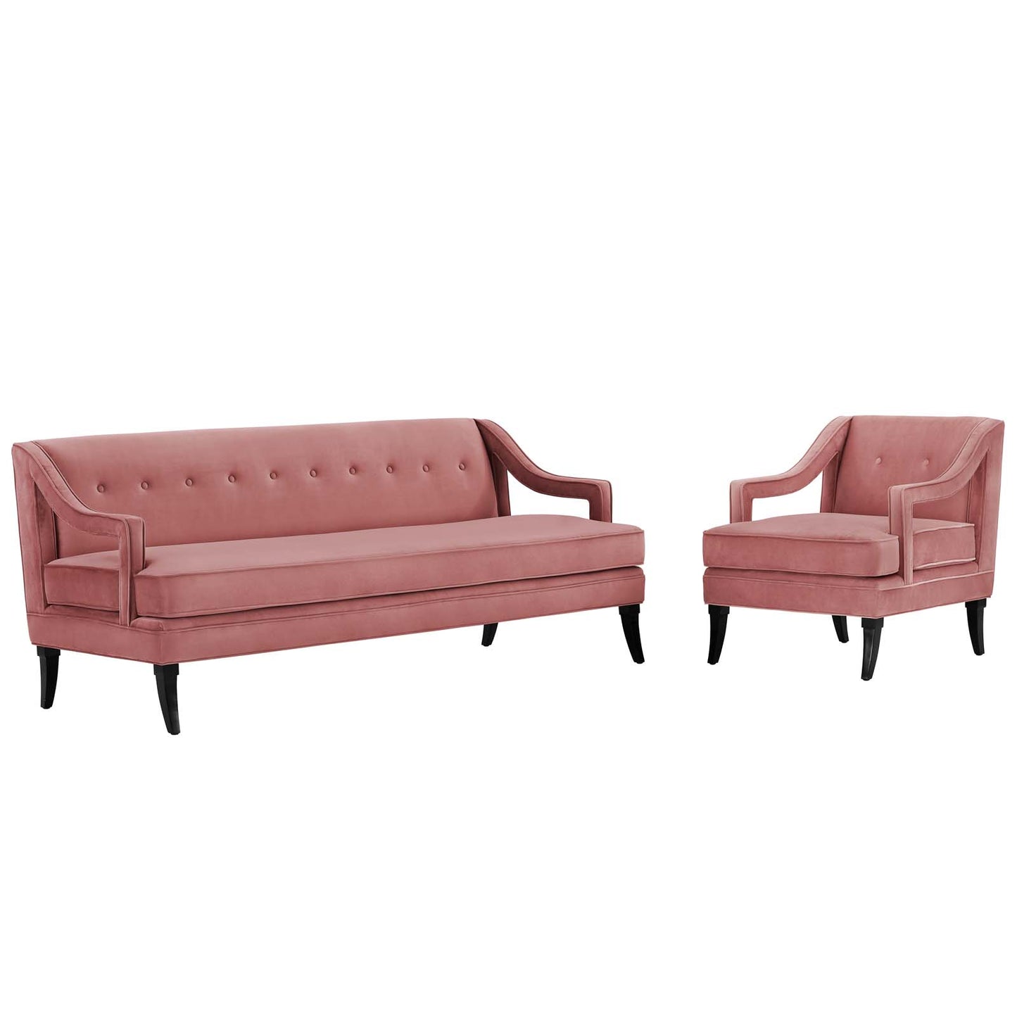 Concur Performance Velvet Living Room Set Set of 2