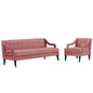 Concur Performance Velvet Living Room Set Set of 2