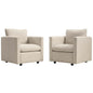 Activate Upholstered Fabric Armchair Set of 2