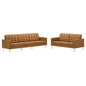 Loft 2-Piece Tufted Vegan Leather Furniture Set