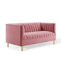 Shift Channel Tufted Performance Velvet Loveseat