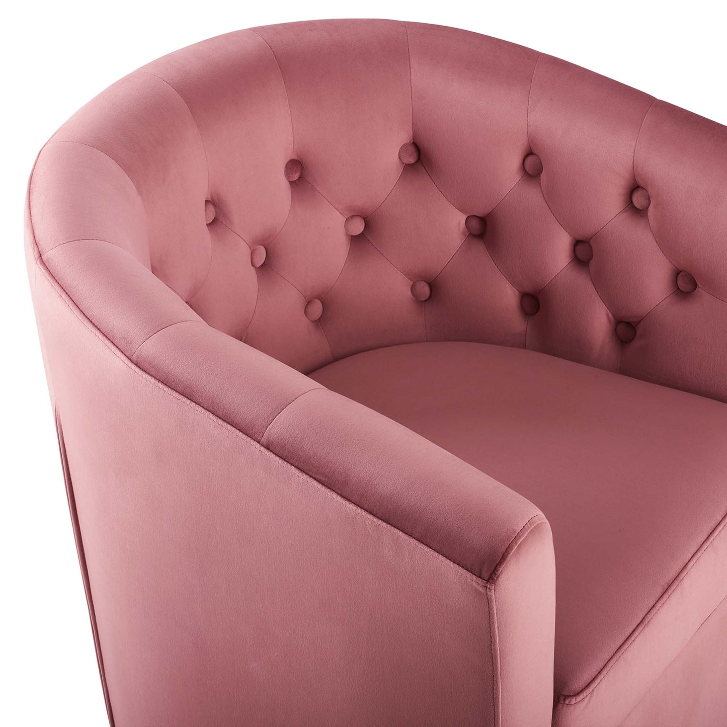 Prospect Tufted Performance Velvet Swivel Armchair