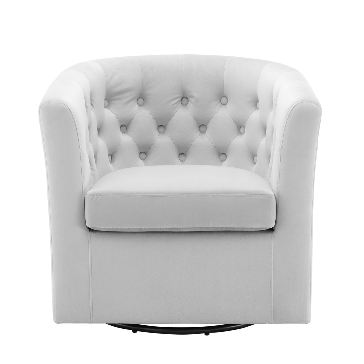 Prospect Tufted Performance Velvet Swivel Armchair