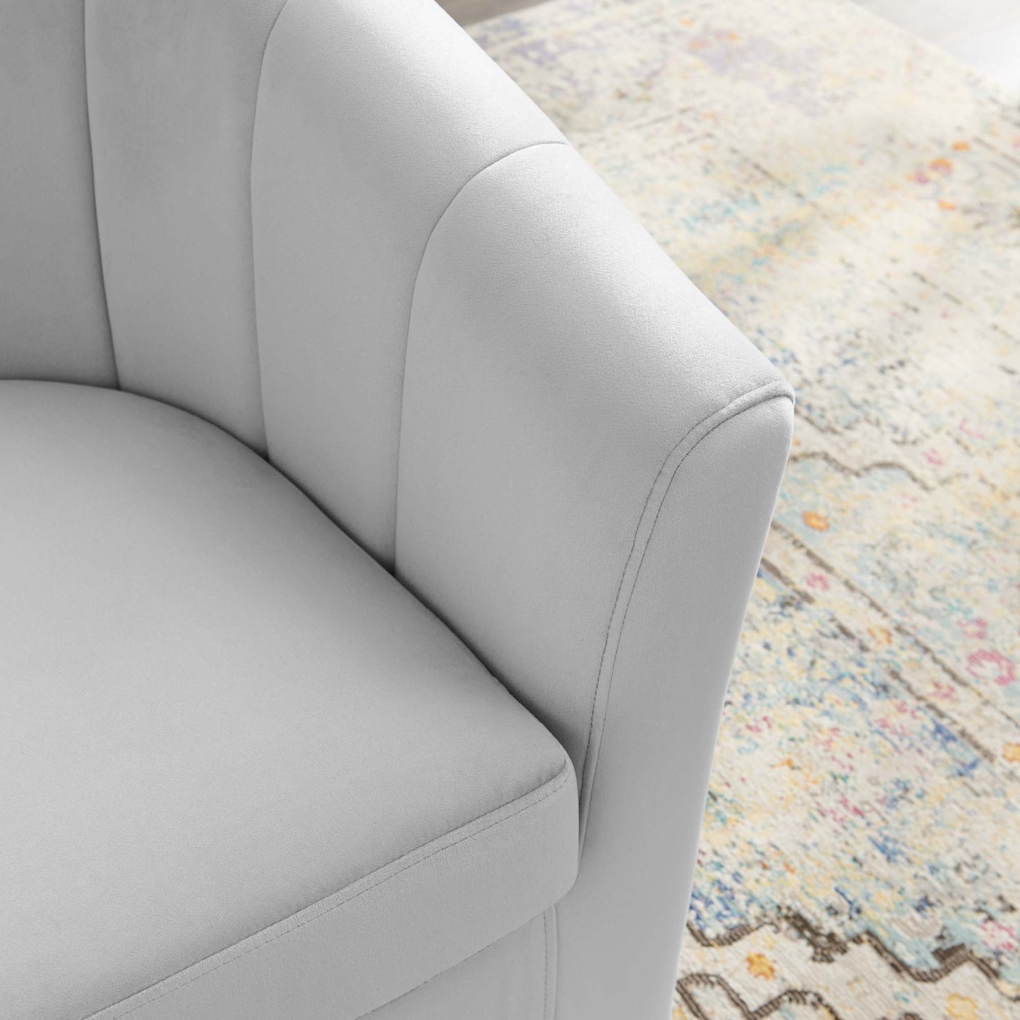 Prospect Performance Velvet Swivel Armchair