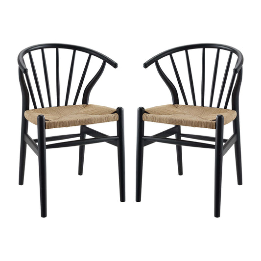 Flourish Spindle Wood Dining Side Chair Set of 2