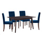 Prosper 5 Piece Upholstered Velvet Dining Set