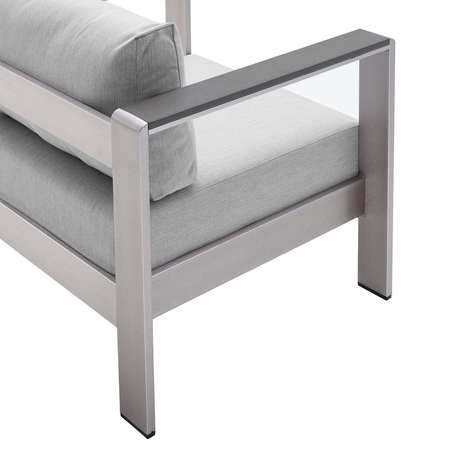 Sillón de exterior de aluminio con tela Sunbrella® Shore de Modway