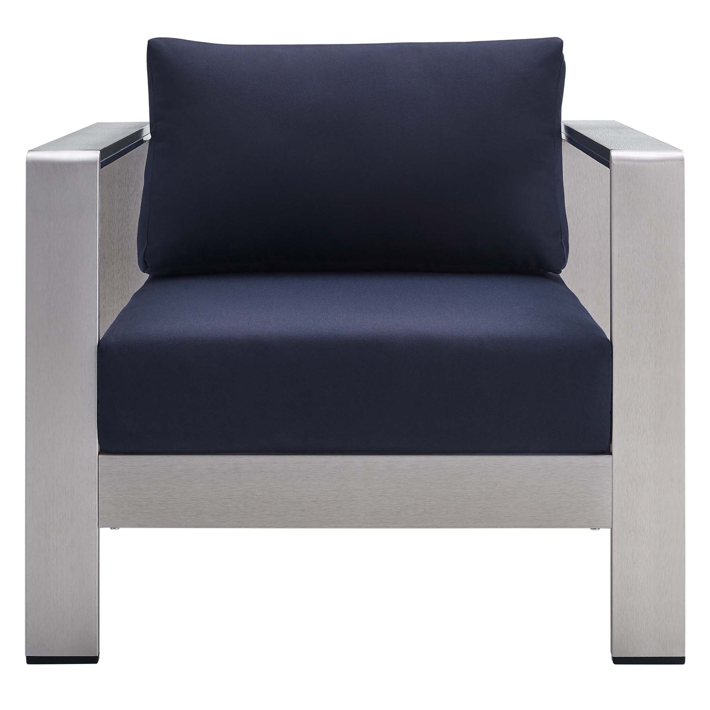 Sillón de exterior de aluminio con tela Sunbrella® Shore de Modway