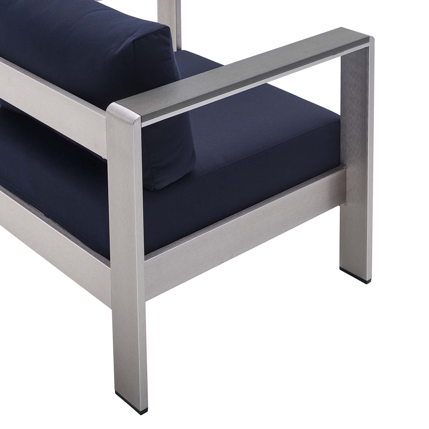 Sillón de exterior de aluminio con tela Sunbrella® Shore de Modway