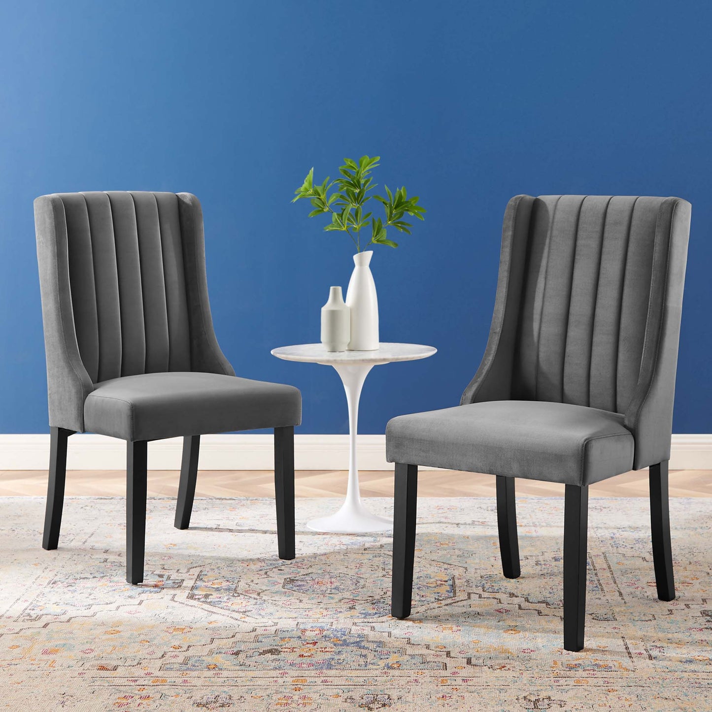 Renew Parsons Performance Velvet Dining Side Chairs Set of 2