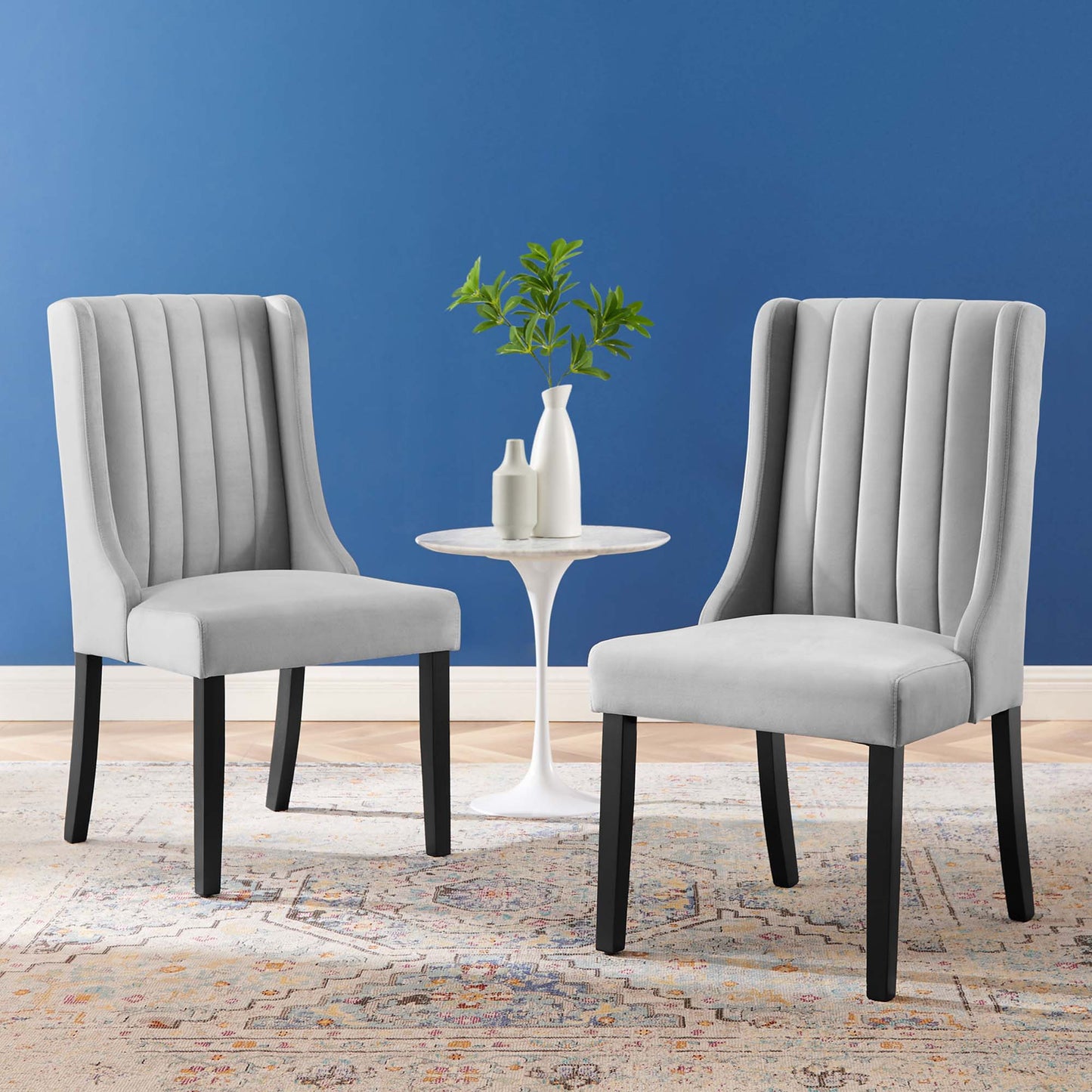 Renew Parsons Performance Velvet Dining Side Chairs Set of 2