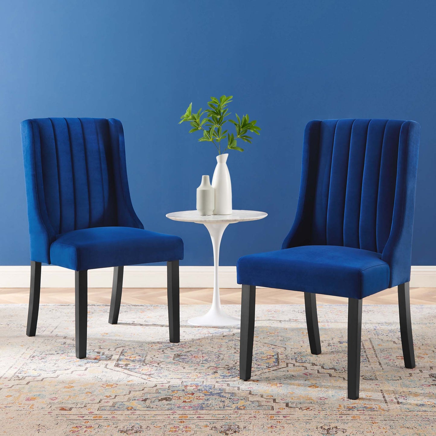 Renew Parsons Performance Velvet Dining Side Chairs Set of 2