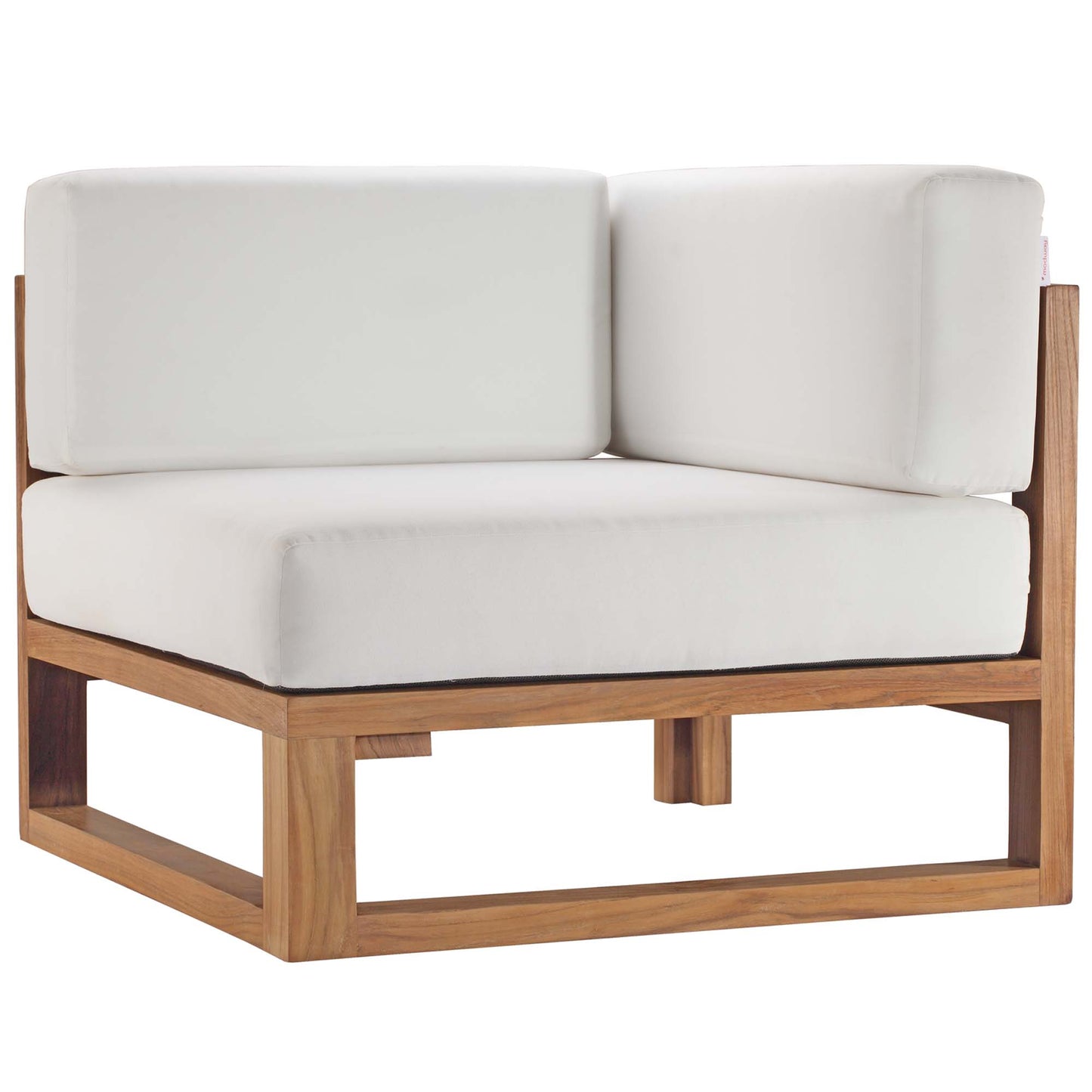 Upland 3-Piece Outdoor Patio Teak Wood Sectional Sofa Set