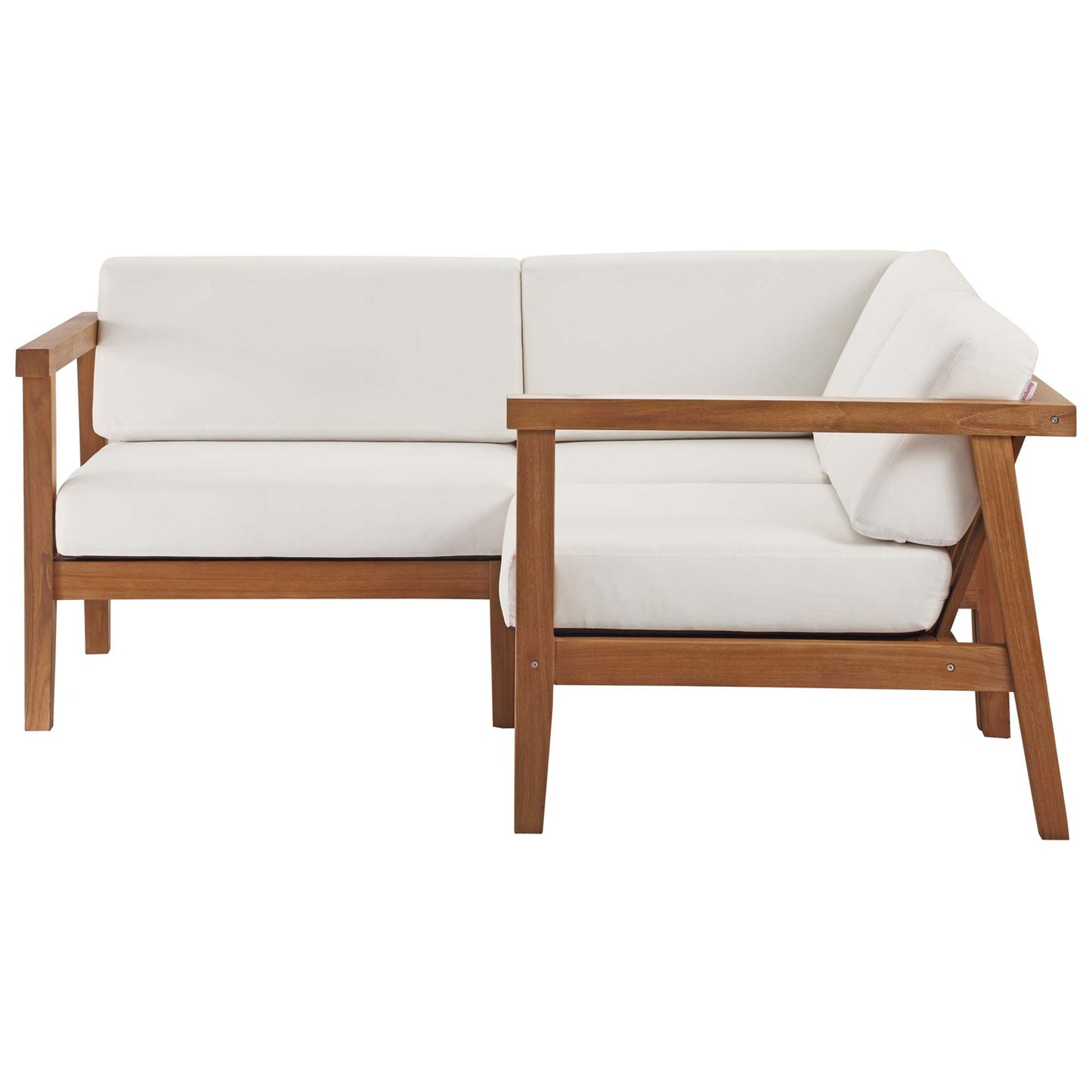 Bayport 3-Piece Outdoor Patio Teak Wood Sectional Sofa Set