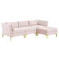 Ardent 4-Piece Performance Velvet Sectional Sofa