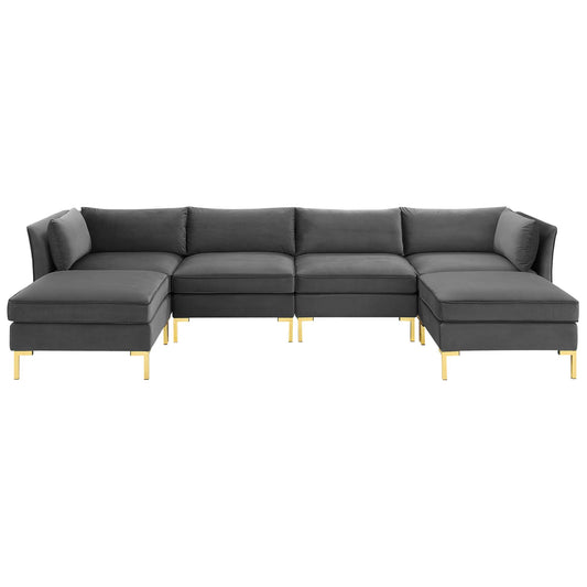 Ardent 6-Piece Performance Velvet Sectional Sofa