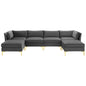 Ardent 6-Piece Performance Velvet Sectional Sofa