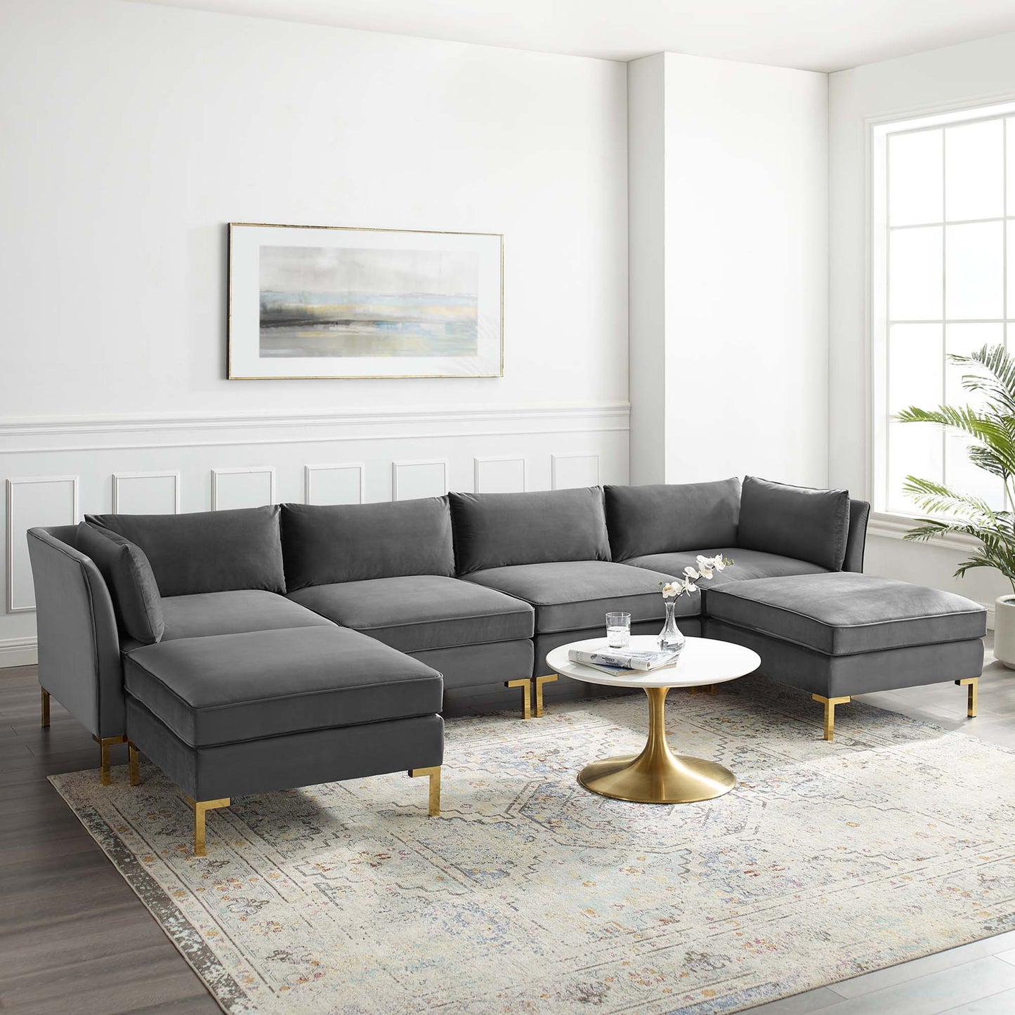 Ardent 6-Piece Performance Velvet Sectional Sofa