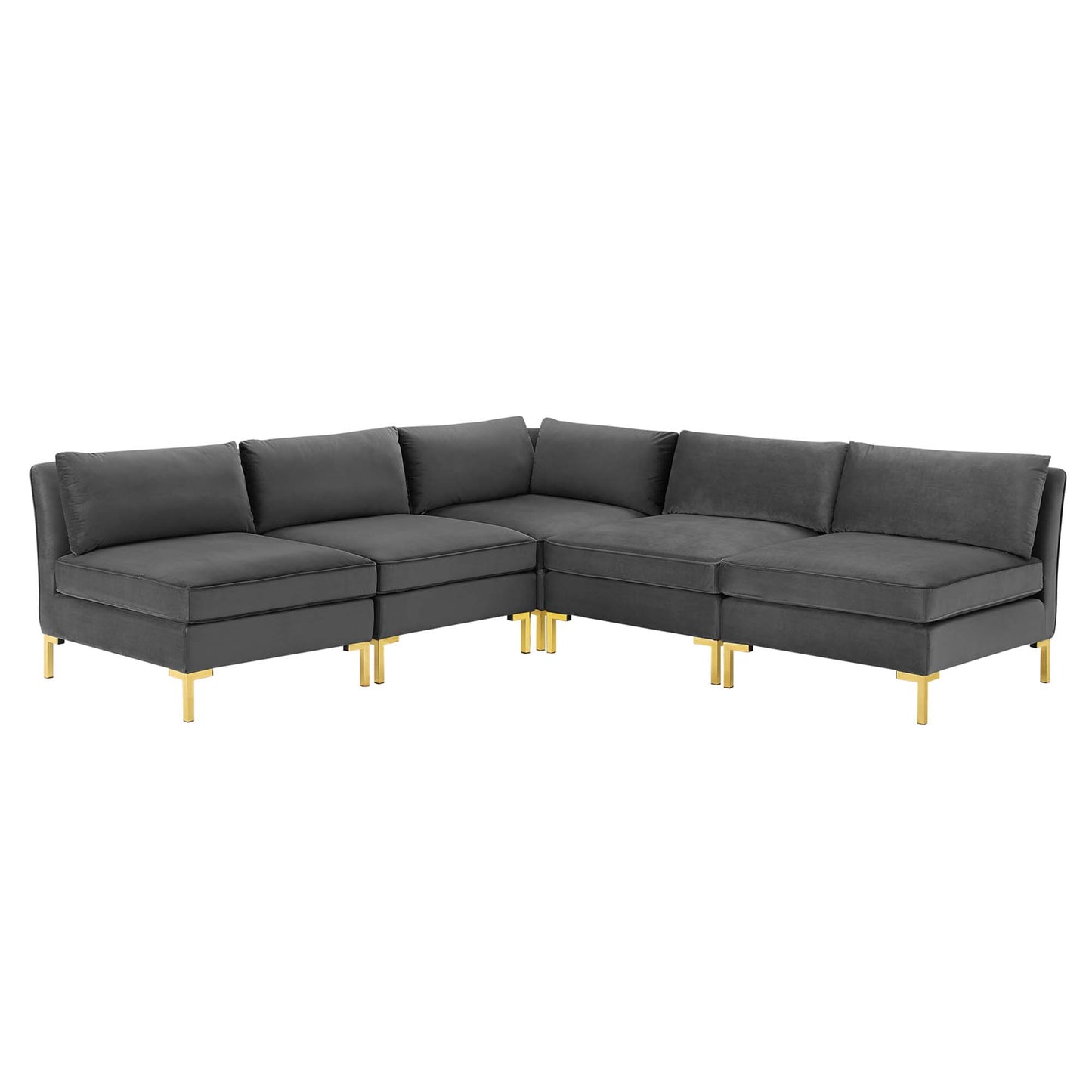 Ardent 5-Piece Performance Velvet Sectional Sofa