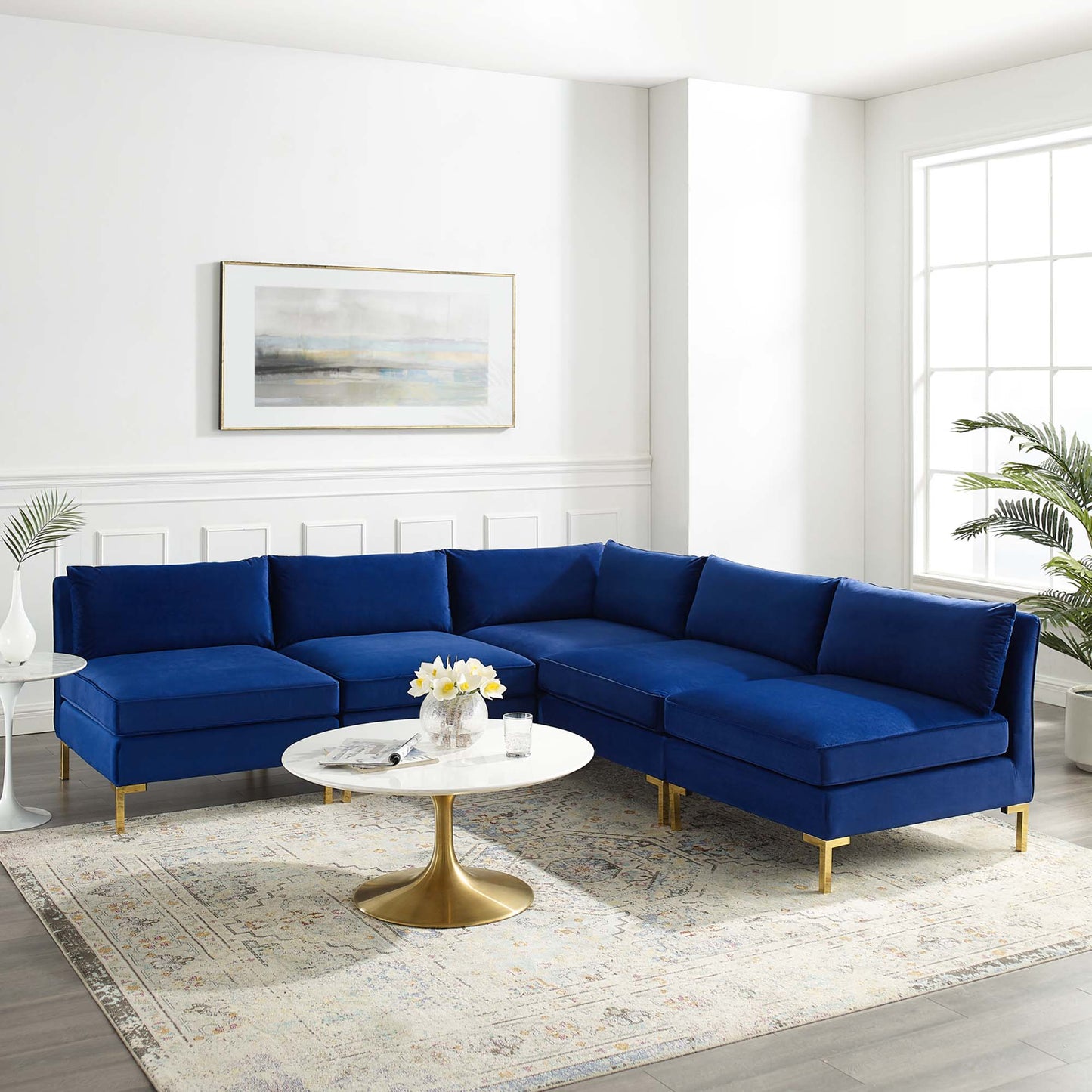 Ardent 5-Piece Performance Velvet Sectional Sofa