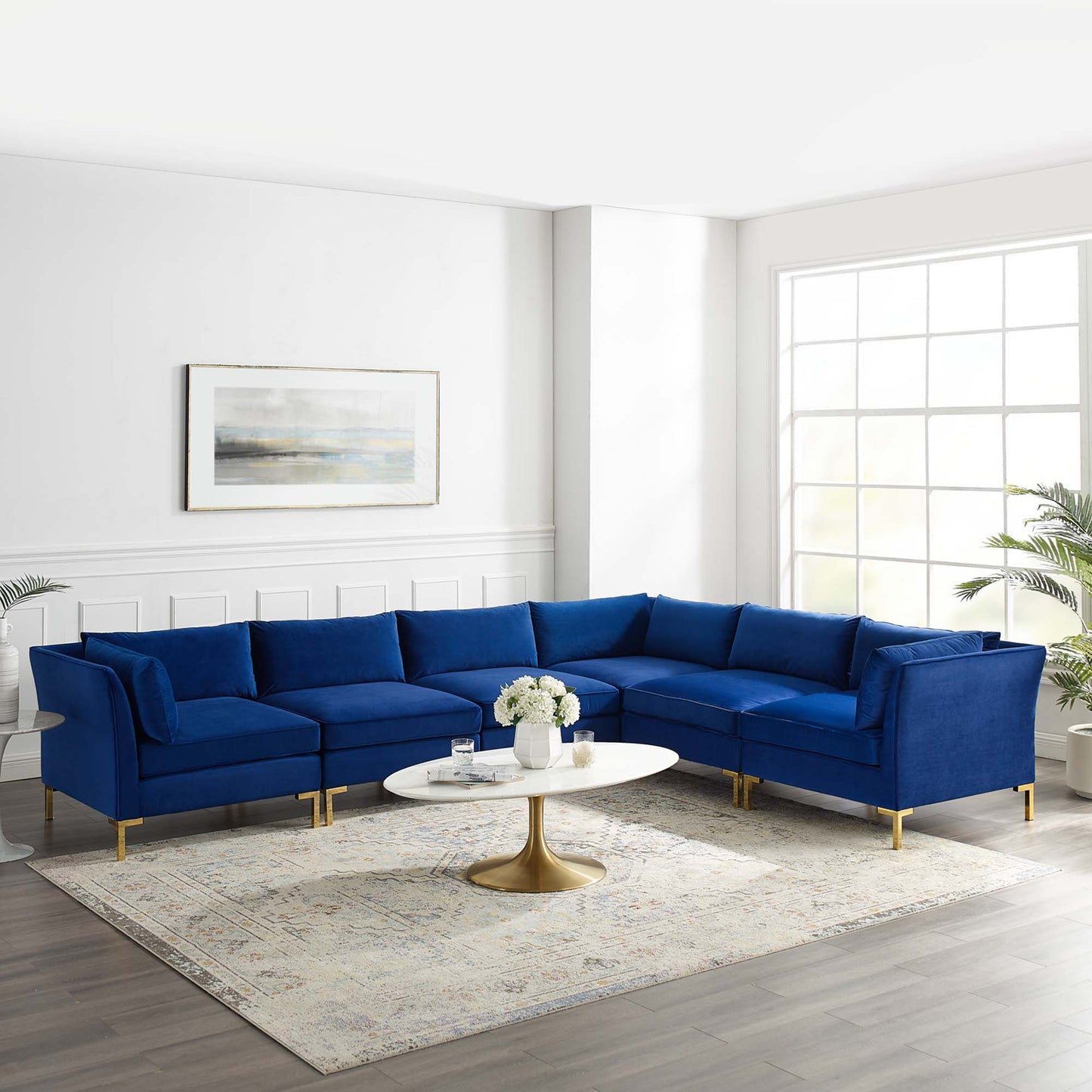 Ardent 6-Piece Performance Velvet Sectional Sofa