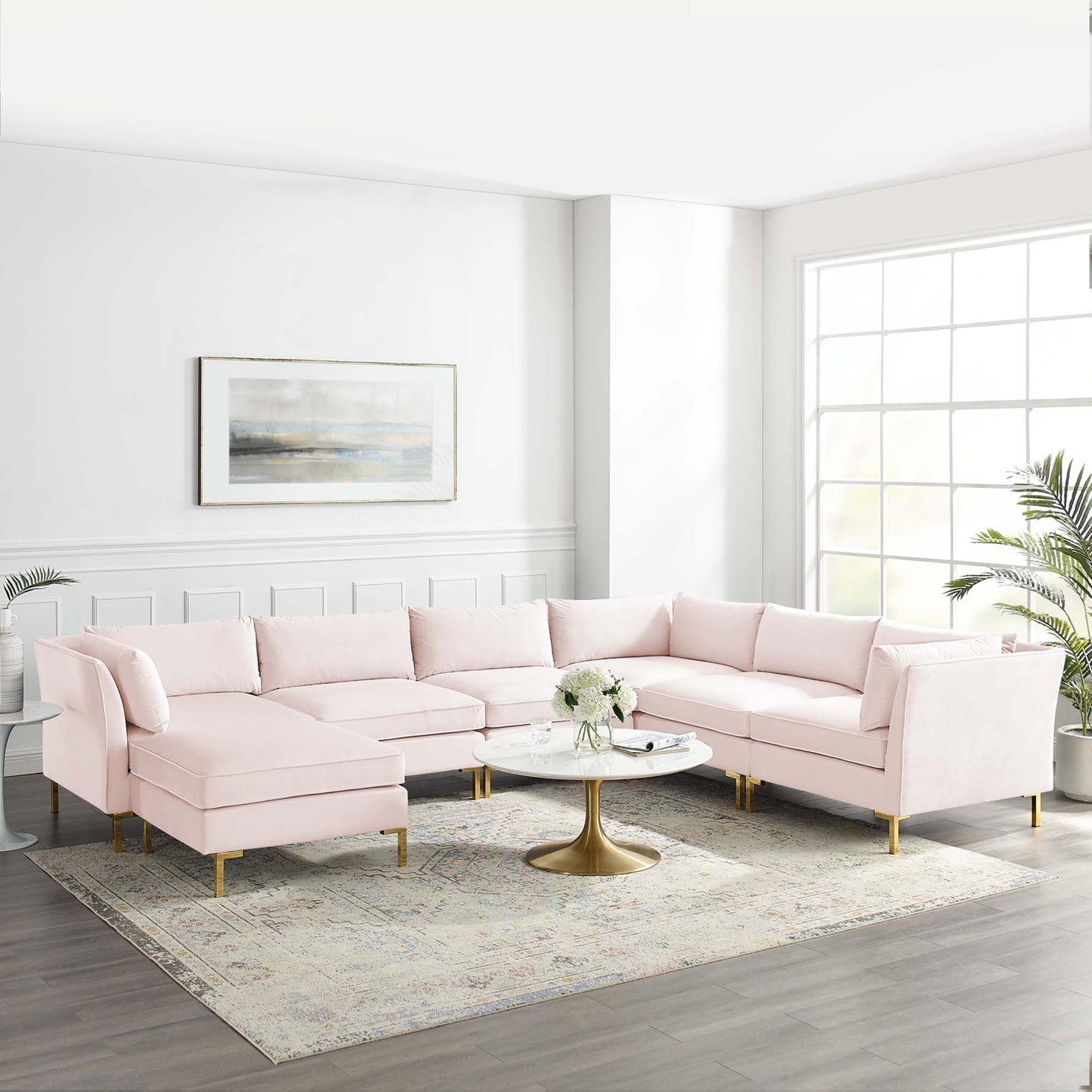 Ardent 7-Piece Performance Velvet Sectional Sofa