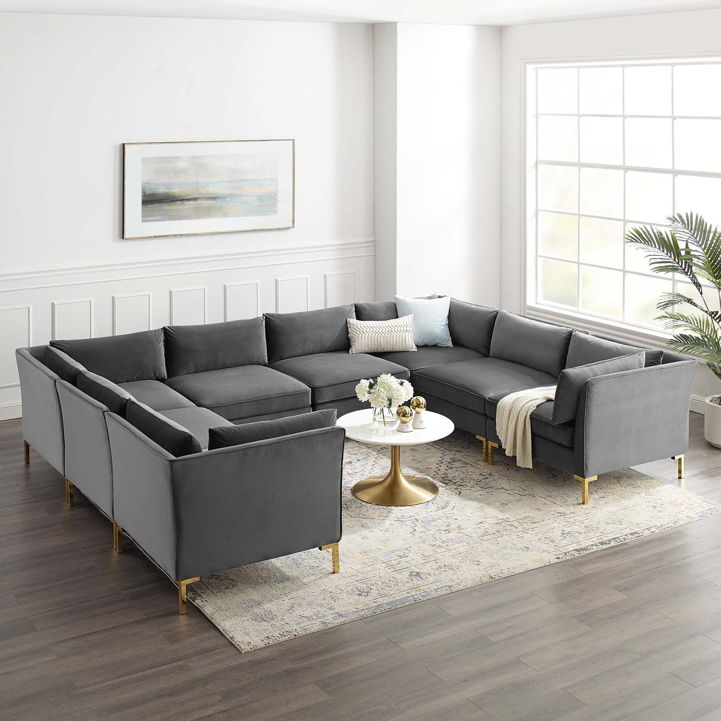 Ardent 8-Piece Performance Velvet Sectional Sofa