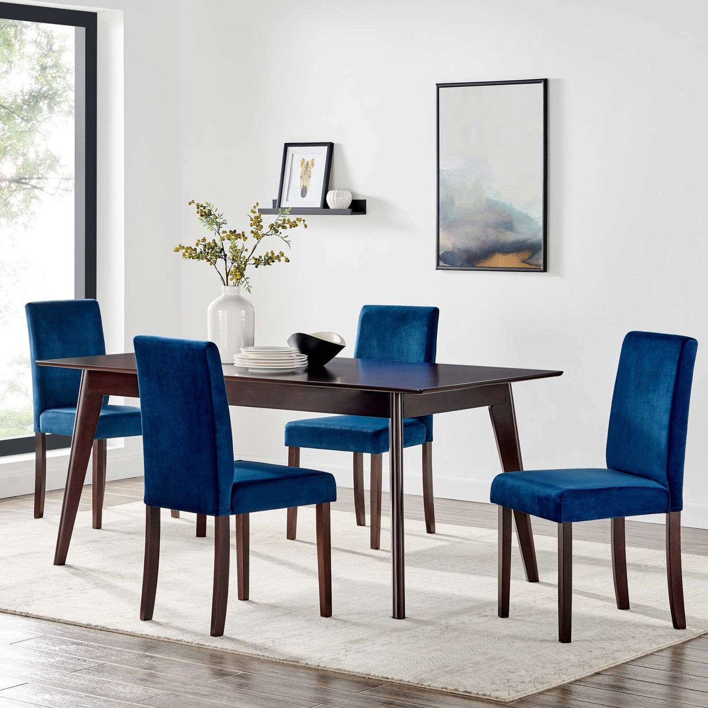 Prosper 5 Piece Upholstered Velvet Dining Set